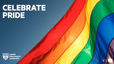 LMU zoom pride flag background