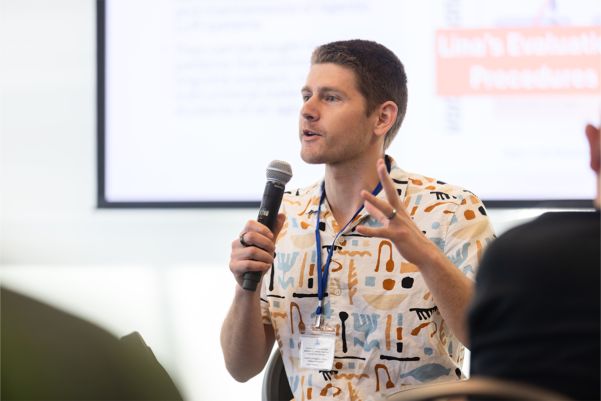 Jared Coleman speaking at the 2026 Workshop on AI and Indigenous Languages